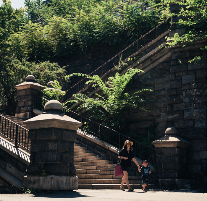 Morningside Park Stairway to Columbia University